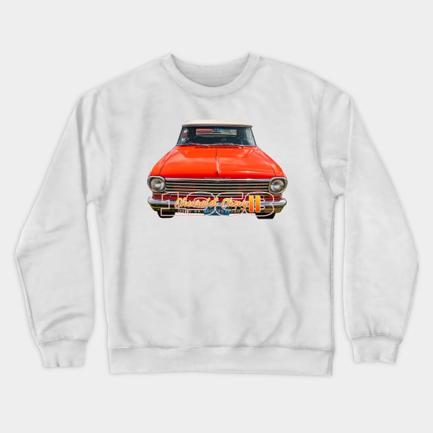 1963 Chevrolet Chevy II Nova SS Convertible Crewneck Sweatshirt by Gestalt Imagery